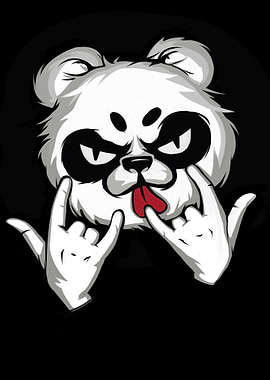 Panda Protruding Tongue