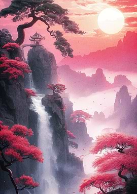 Cherry Blossom Landscape
