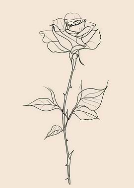 Line Art Flower
