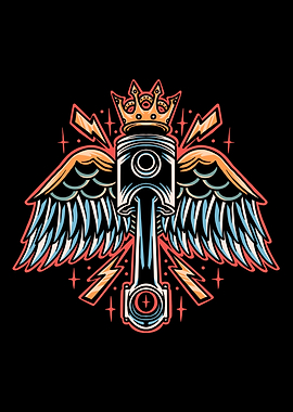 king motorcycle tattoo