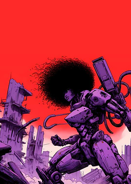 Mech Warrior in Battle