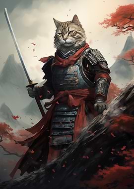 Samurai Cat Japan