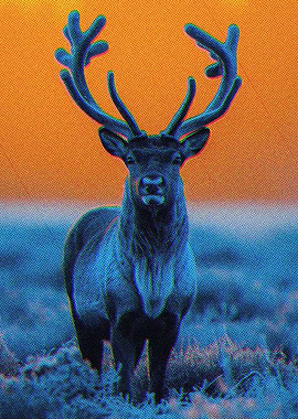Majestic Blue Deer