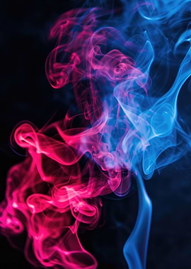 Pink and Blue Smoke