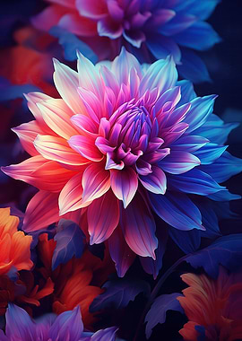 Blue Purple Water Lilies