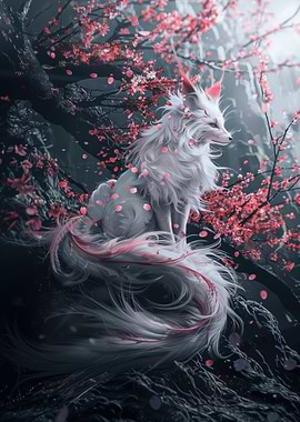 White Kitsune Sakura Tree