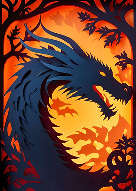 Mystical Fire Dragon