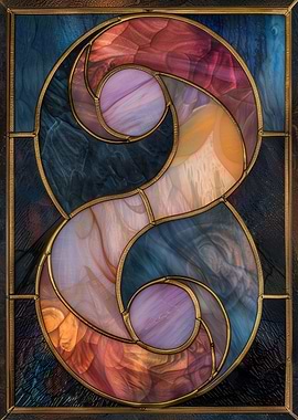 Yin yang Gold Glass Deco