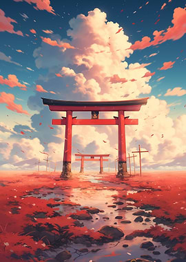 Torii Gate Landscape Anime
