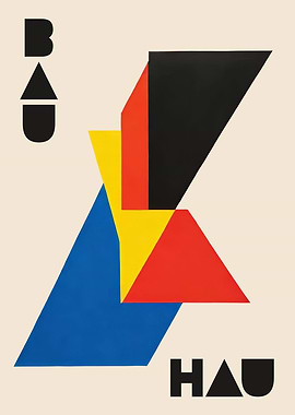 Geometric Bauhau Poster