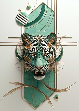 kintsugi art tiger