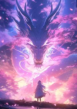 Anime Dragon Purple
