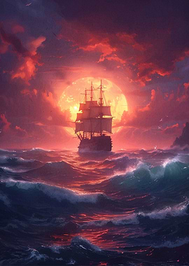 Pirate Ship Landscape