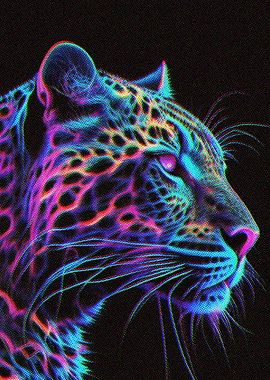 Colorful Leopard Neon