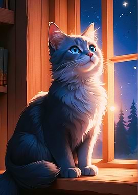 Cute cat on the window