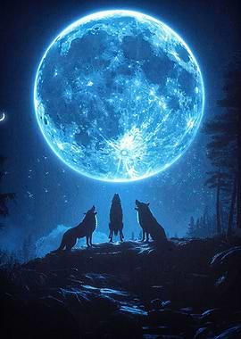 Wolf Colorful Mountain