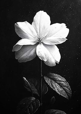 Black and White Flower