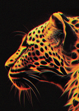 Orange Color Leopard