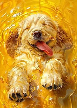 Golden Retriever in Gold