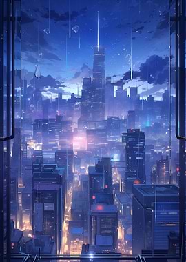 Night Rainy Landscape