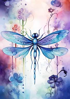 Watercolor Dragonfly