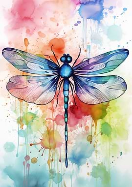 Watercolor Dragonfly
