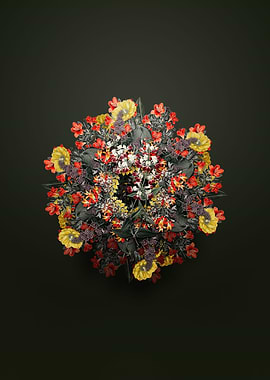 Vintage Flower Wreath