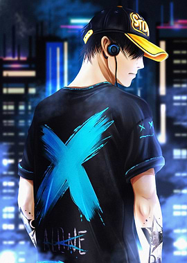 Man Wearing Headphones