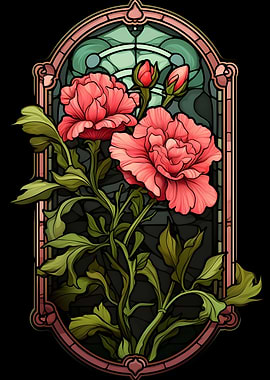 Stained Glass Carnation
