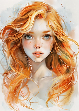 Anime Girl With Goldenhair