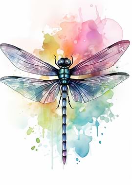 Watercolor Dragonfly
