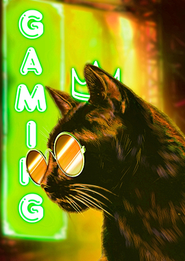 Cats and Gaming Poster