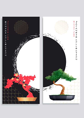 Abstract bonsai tree