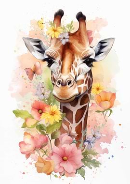 Giraffe Watercolor