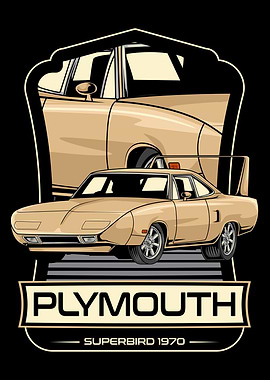 Retro Superbird Muscle Car