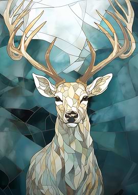 Stag Kintsugi Art