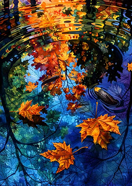 Forest River Fall Leaves