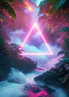 Whispering Neon Reflection