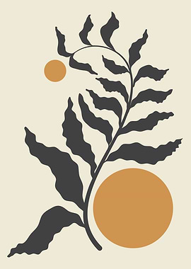 Bohemian moon with plant