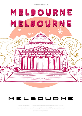Melbourne Big city poster