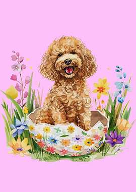 Cute Easter Poodle