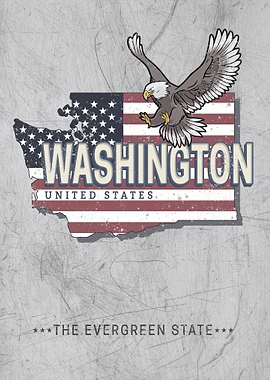 Washington State Map USA