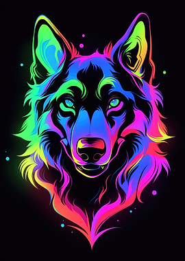 Dog Animal Neon Pet Friend