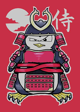 penguin japan samurai