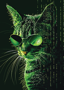 Cat Wild Matrix Style