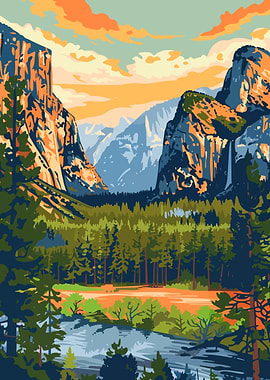 Yosemite California Art