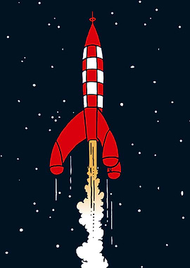 space ship rocket tintin