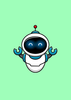 Cute Robot Cartoon