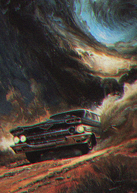 Car Through the Storm