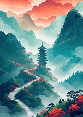 Chinese Landscape Mountain